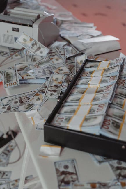 Bundles of US dollar bills, similar to the ransom money Cooper demanded