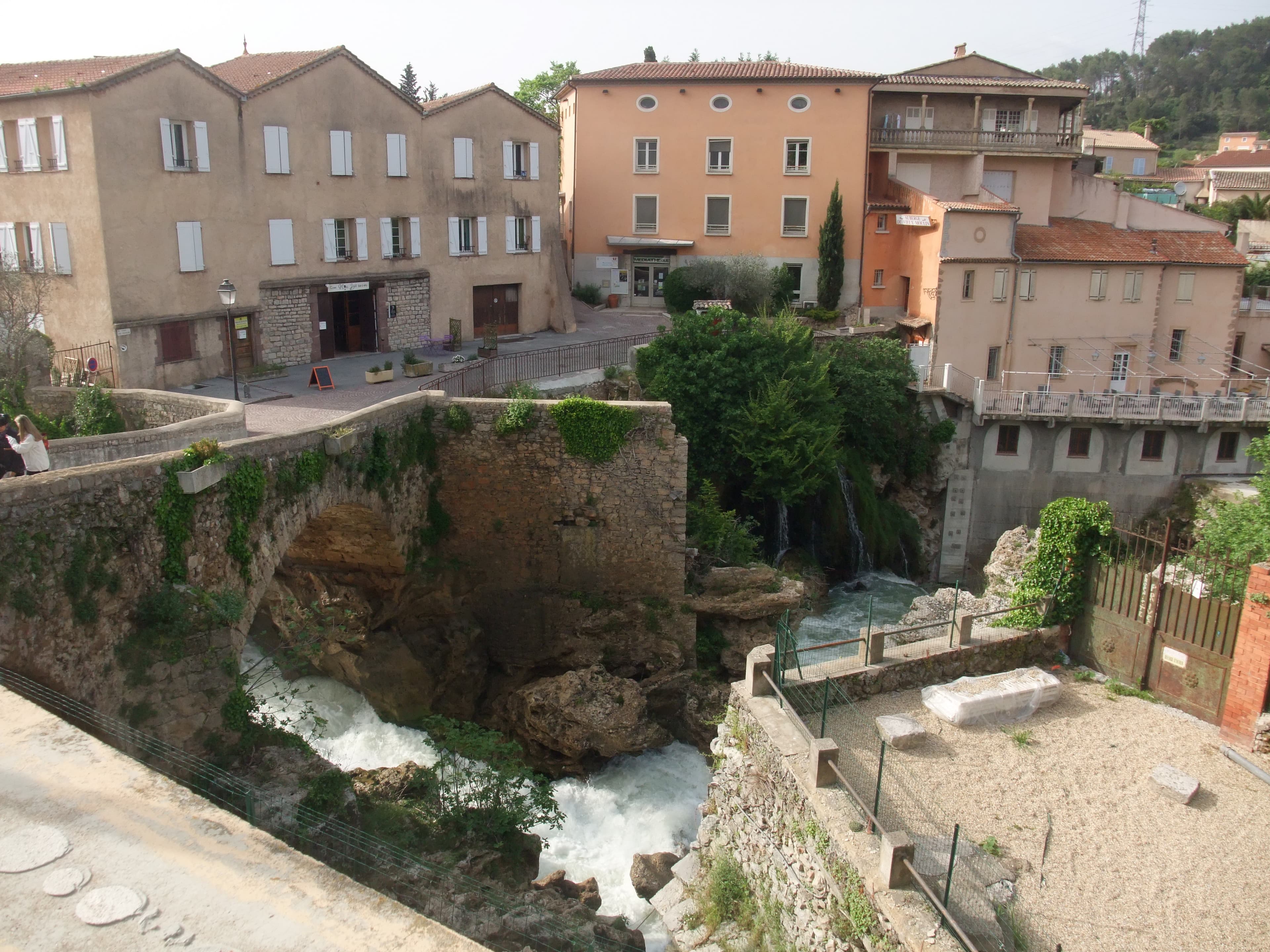 The terraced hillside village of Trans-en-Provence in the Var, southeastern France